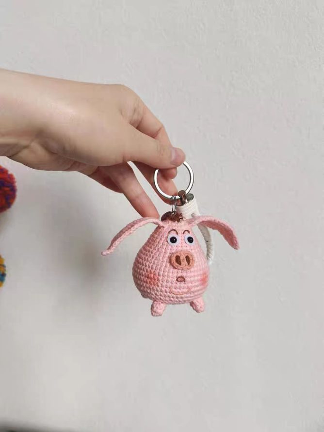 Crochet Flying Pig Material Kit, Non-finished Doll